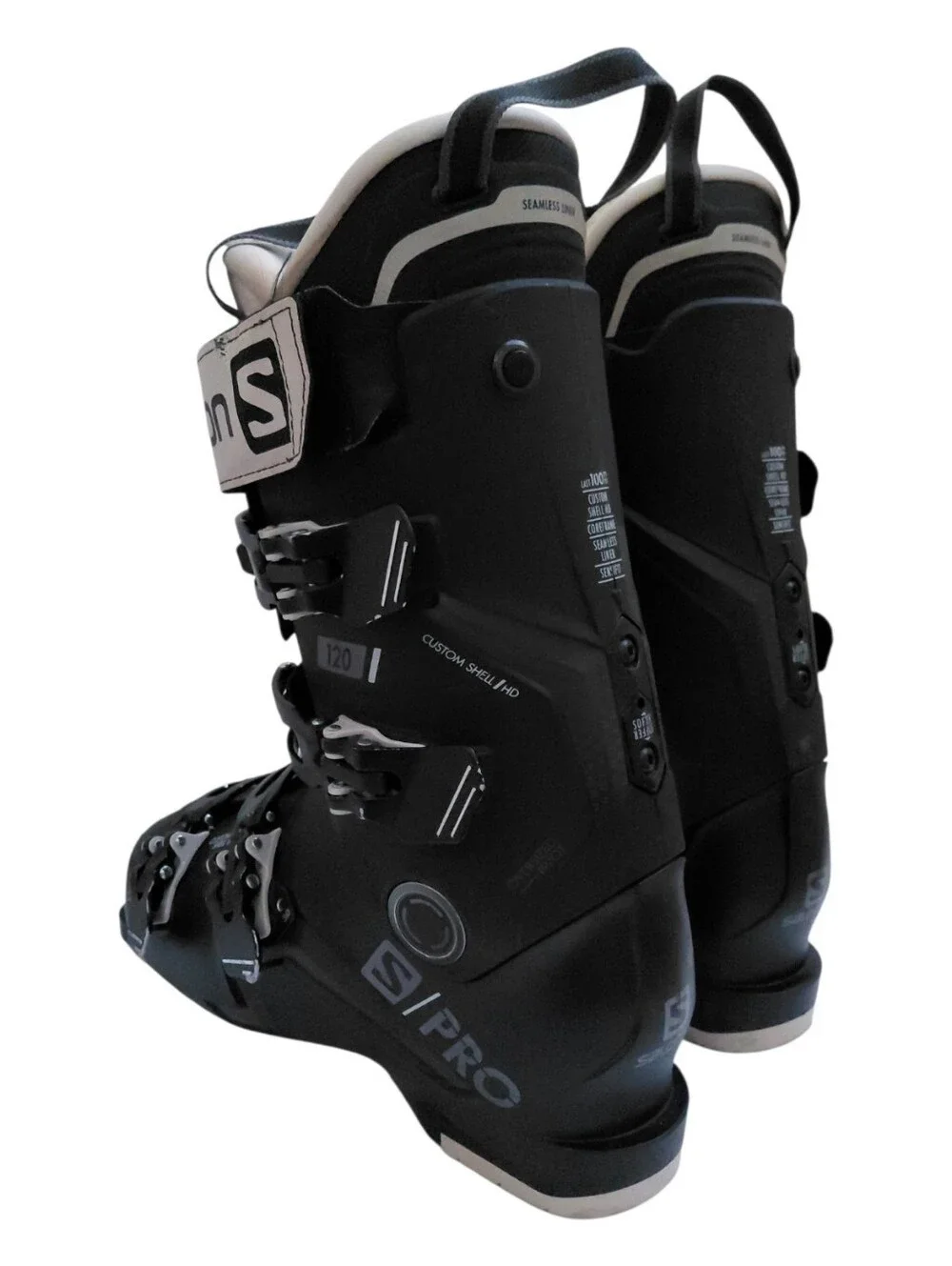 Salomon S/Pro 120 Custom Shell HD Alpine Ski Boots Mondo 27 Black EUC